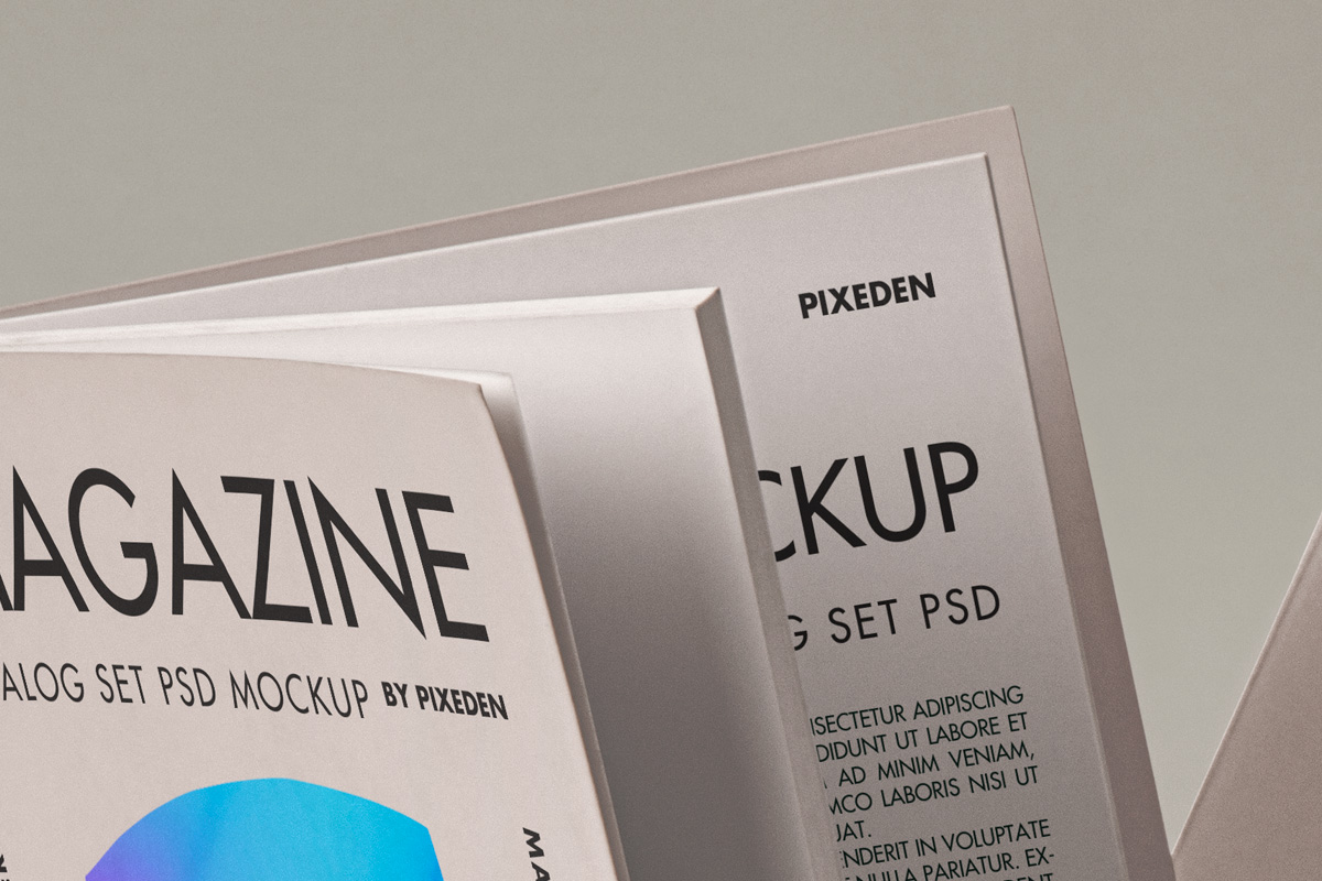 Magazine Psd Mockup Presentation Set