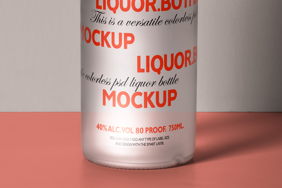 Psd Liquor Bottle Mockup Template | Psd Mock Up Templates | Pixeden