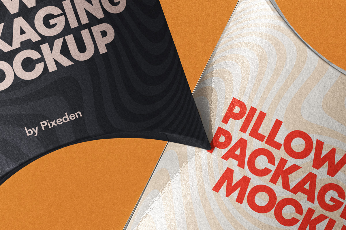 Download Psd Pillow Box Packaging Mockup 2 | Psd Mock Up Templates | Pixeden