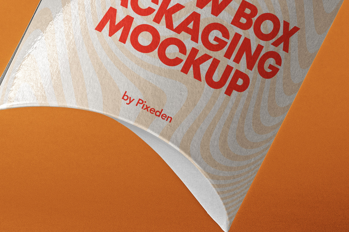 Download Psd Pillow Box Packaging Mockup 2 Psd Mock Up Templates Pixeden