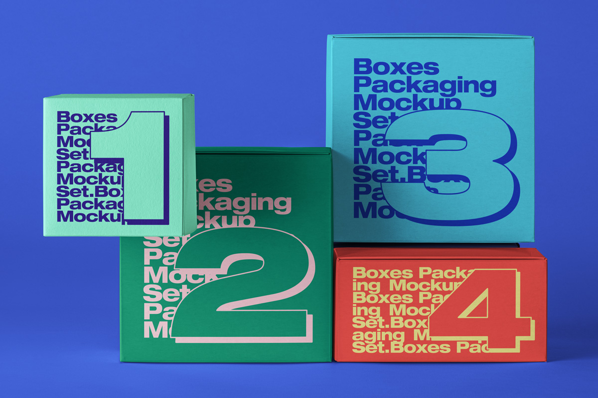 Download Psd Packaging Boxes Mockup Set | Psd Mock Up Templates ...