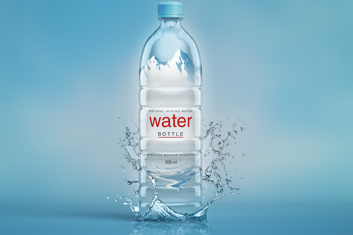Download Plastic Psd Water Bottle Mockup | Psd Mock Up Templates | Pixeden