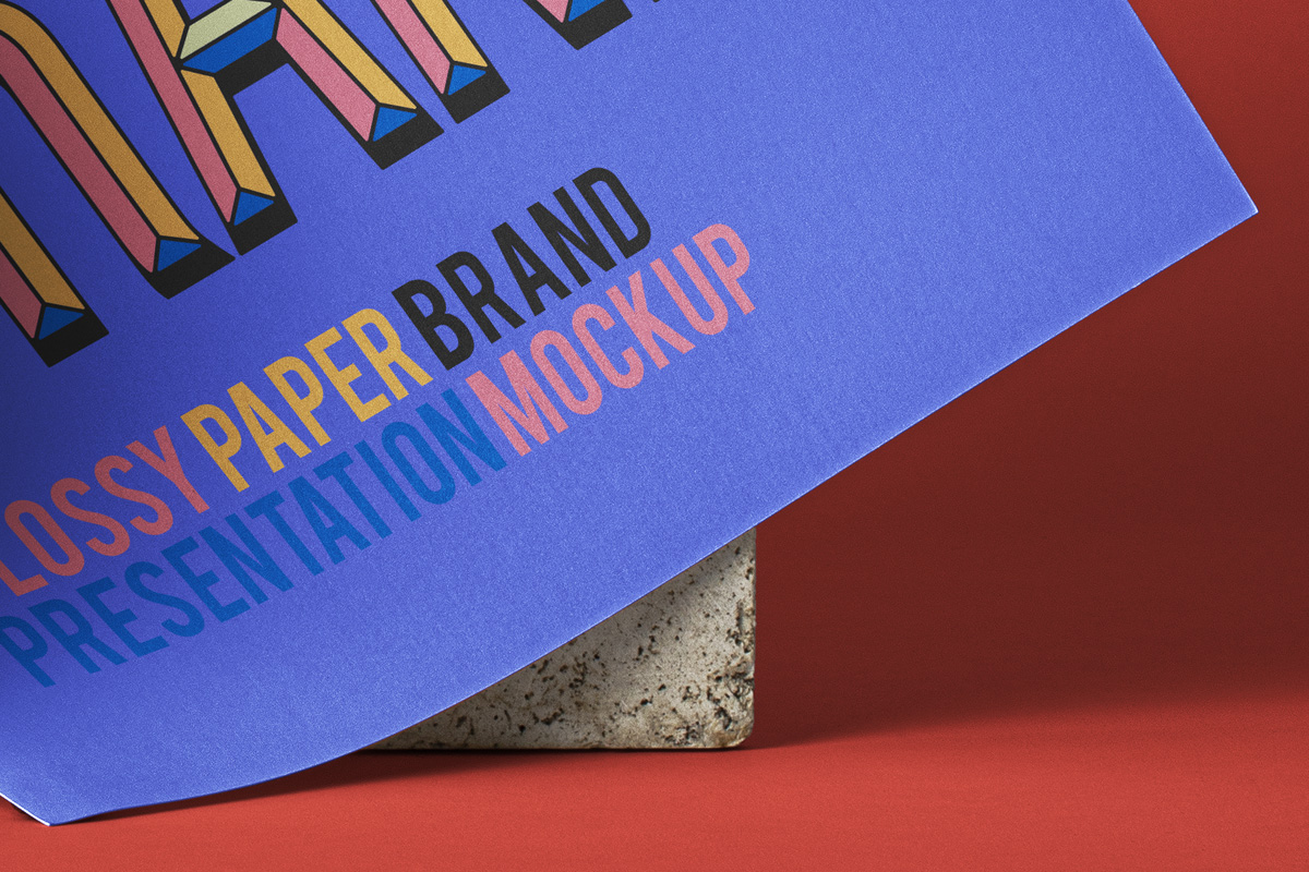 Download Psd Glossy Paper Brand Mockup | Psd Mock Up Templates ...
