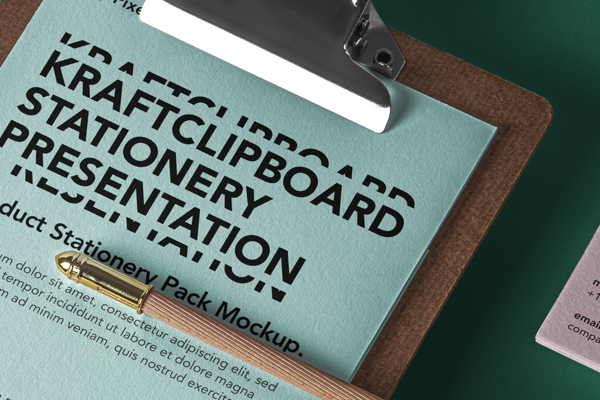 Download Kraft Clipboard Psd Menu Mockup 2 | Psd Mock Up Templates | Pixeden