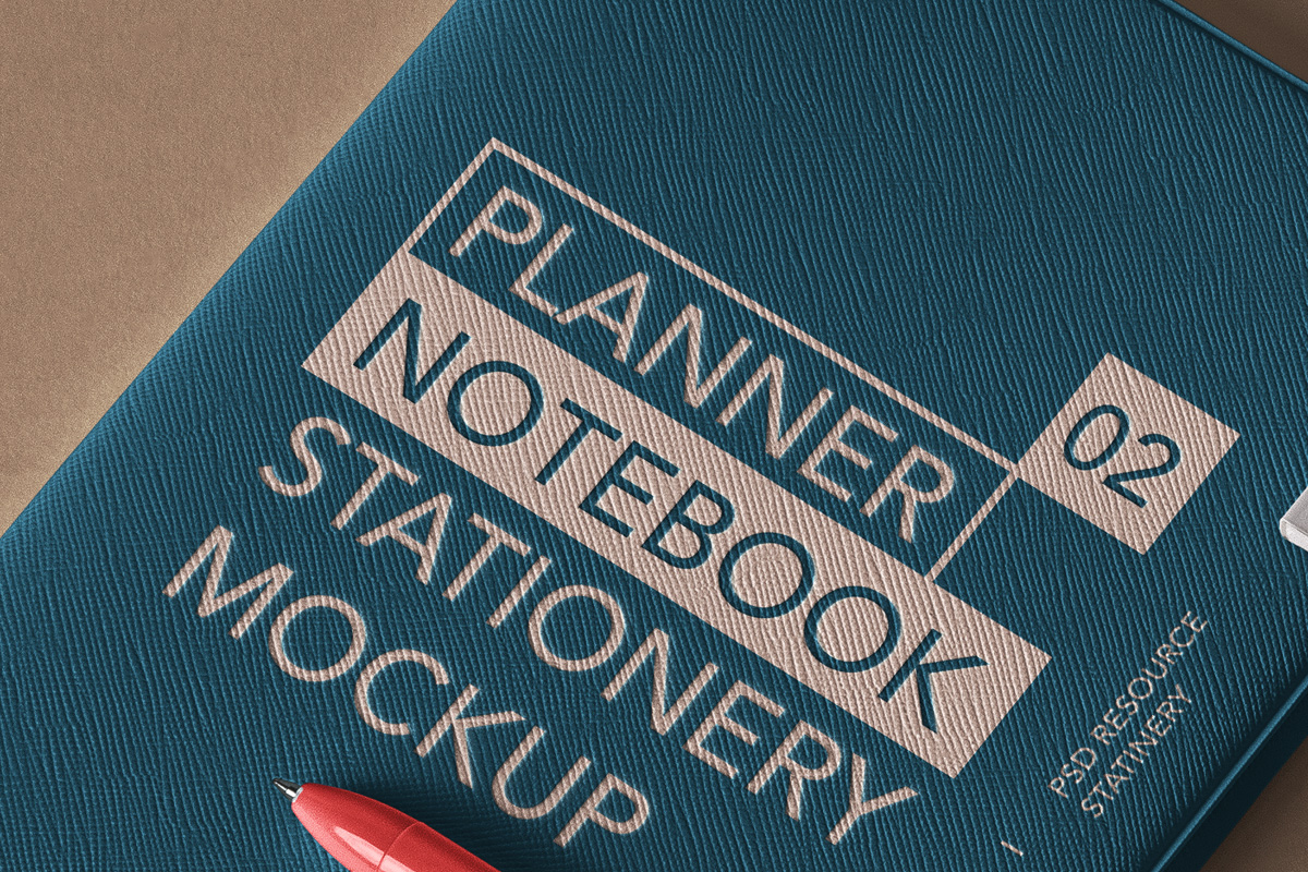 Download Planner Psd NoteBook Mockup Vol2 | Psd Mock Up Templates | Pixeden