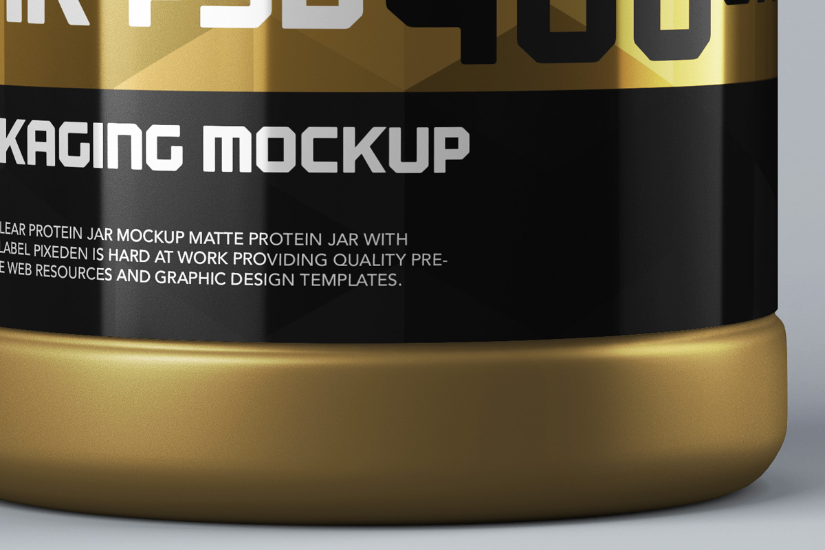 Download Packaging Psd Protein Jar Mockup | Psd Mock Up Templates | Pixeden