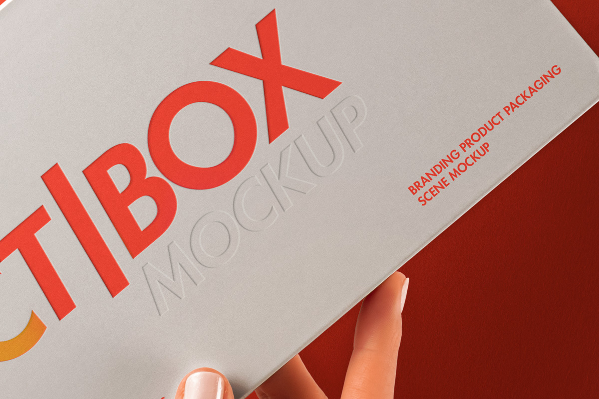 Hands Holding Box Psd Packaging Mockup | Psd Mock Up Templates | Pixeden